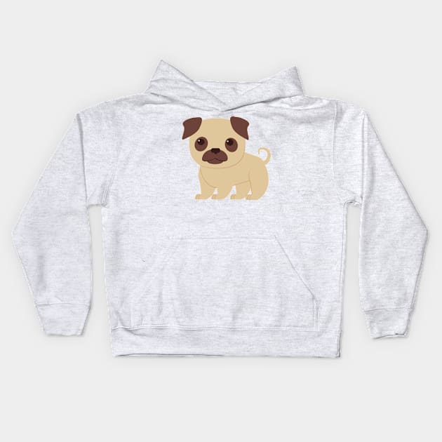 Pug cute dog puppy dog ​​owner Kids Hoodie by IDesign23